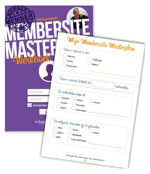 membersite masterplan werkboek