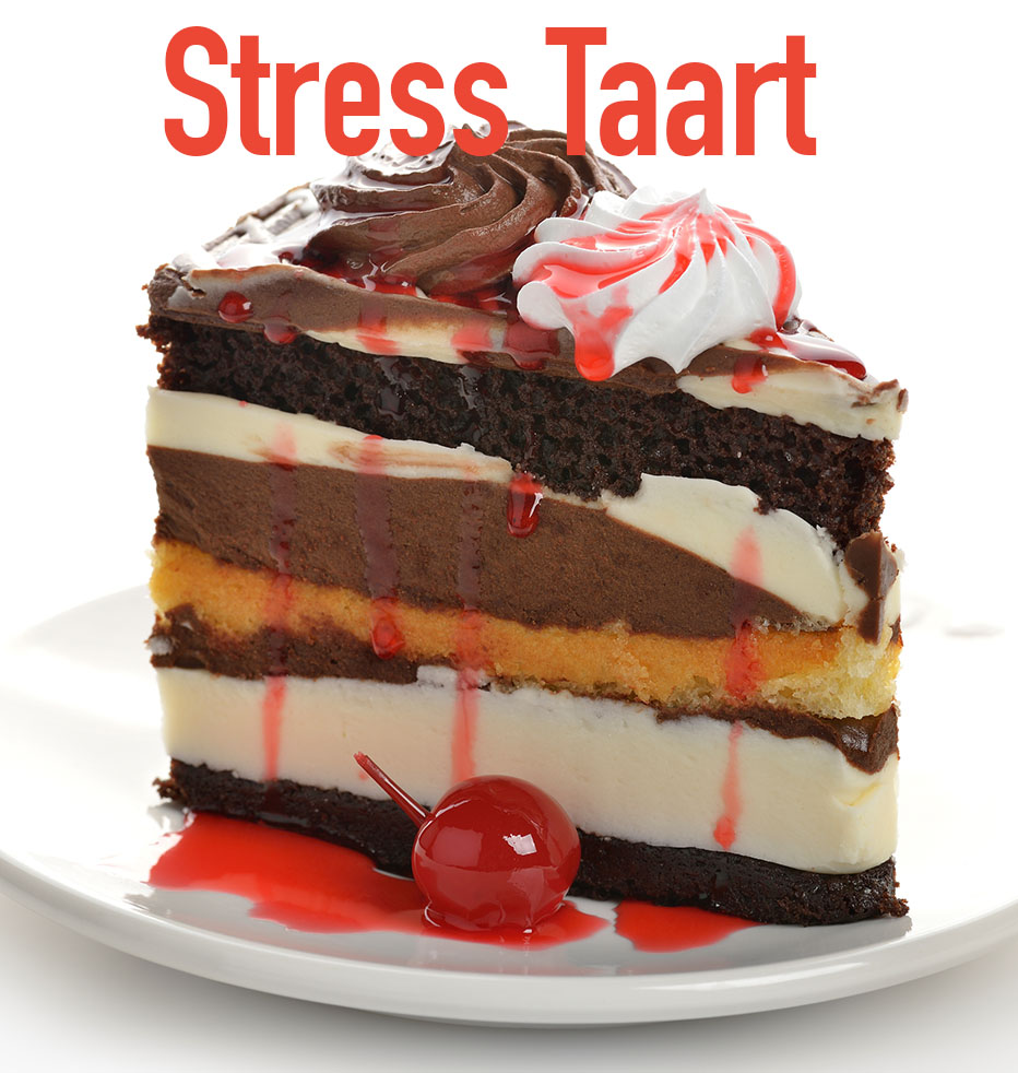 stress taart gebakken